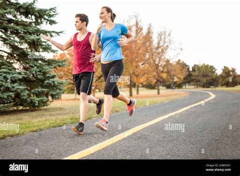 Young Adults Working Out Together Stock Photo Alamy