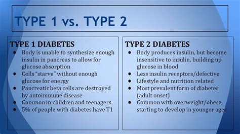 Difference Between Diabetes 1 And 2