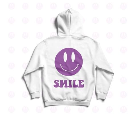 Smile Hoodie Smiley Face Purple Pink Blue Adults Kids Children Etsy