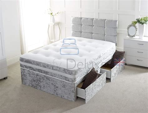 Silver Crushed Velvet Bed Bedroom Ideas