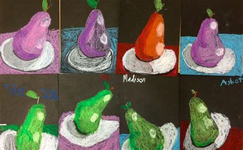 Oil Pastel Pears 1st Grade Still Life Art Auction Projects Fall Art