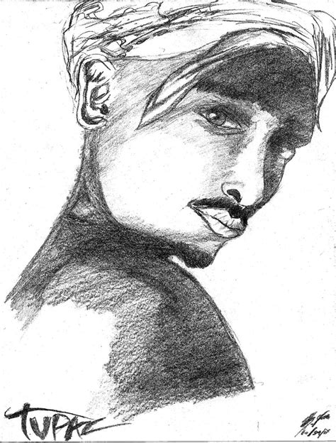 Tupac Shakur Sketch By Thelivingshadow On Deviantart