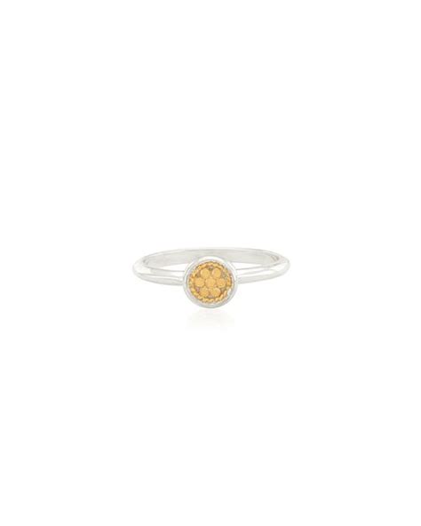 Anna Beck Smooth Rim Round Stacking Ring In White Lyst