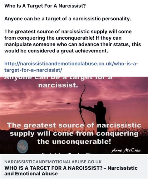Overreacting with emotion and anger to the narcissist gives him or her what they want. http://narcissisticandemotionalabuse.co.uk/who-is-a-target ...