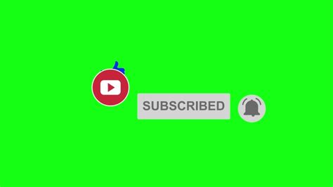 Graphic Design Overlay Green Screen Subscribe And Notification Bell
