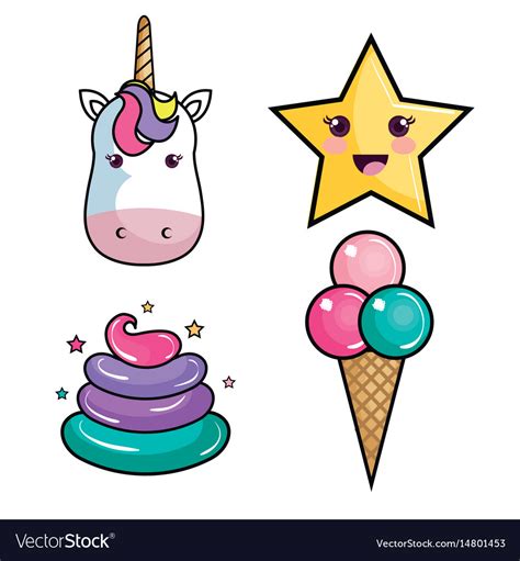 Cute Objects Design Royalty Free Vector Image Vectorstock
