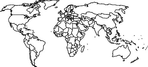 World Map Outline Wisc Online Oer