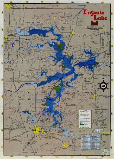 Map Of Lake Eufaula Oklahoma