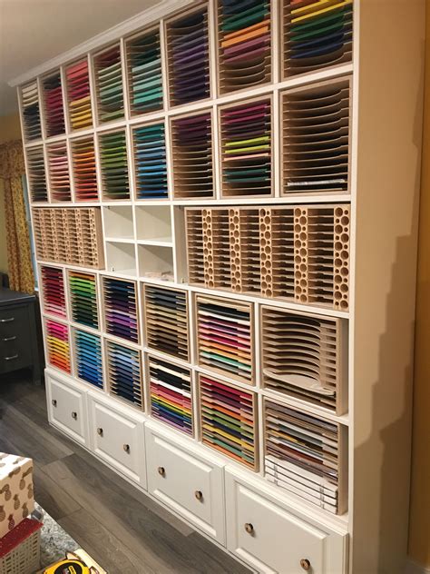 You probably want a place for all your closet height, width and depth are important. Colorful Craft Room | Closet factory, Craft room, Color crafts