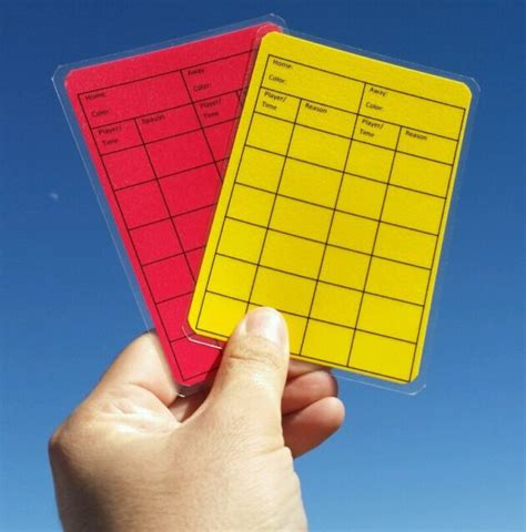 Soccer Referee Redyellow Card Ebay