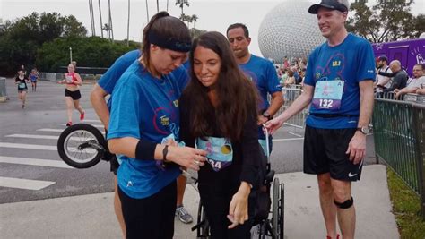 Woman Paralyzed By Neurological Disorder Crosses Finish Line At Disney Half Marathon Good