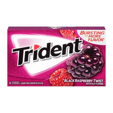 Trident Black Raspberry Gum 27g 14pc 12ct Mad About Candy
