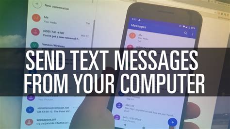 How To Send Text Messages From Your Computer Android Youtube