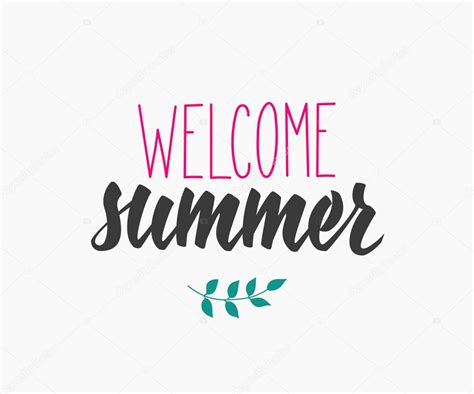 Welcome Summer Typography — Stock Vector © Lenaro 105154344