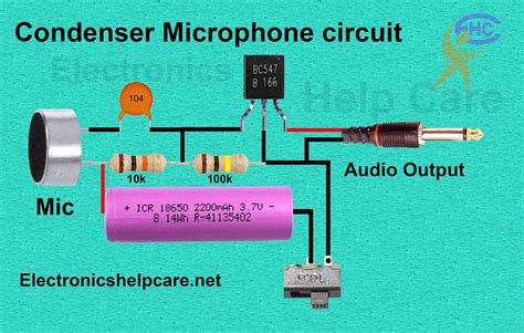 Condenser Microphone Circuit Electronics Help Care