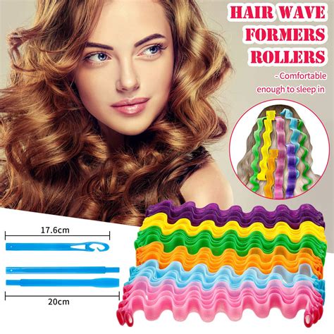 30 Pieces Hair Wave Curlers Spiral Curls Styling Kit No Heat Hair Curlers Heatless Spiral