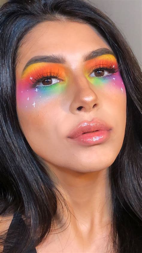 Rainbow Makeup Maquiagem Colorida Maquiagem Arco íris Ideias Para