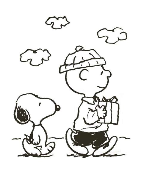 Desenhos De Charlie Brown Um Presente Para Colorir E Imprimir