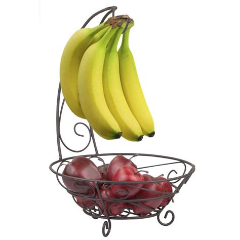 Steel Fruit Tree Basket Bowl With Banana Hanger Overstock 12364780