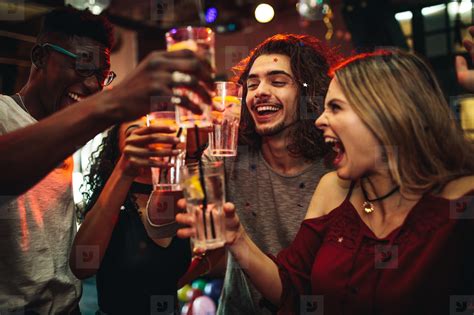 Group Of Friend Having Fun At The Nightclub Stock Photo 142032