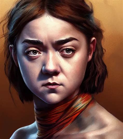 Maisie Williams As Himba Highly Detailed Digital Stable Diffusion