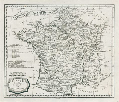 Old And Antique Prints And Maps France Map 1807 France Antique Maps