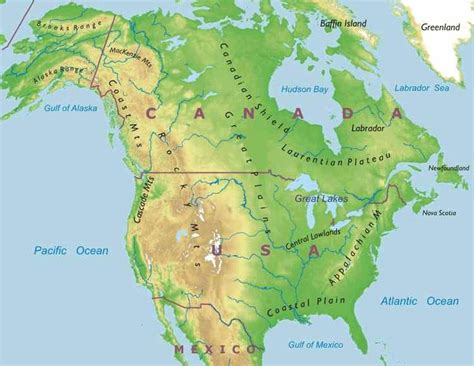 North America Map America Map Geography Map