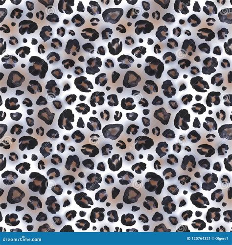 Snow Leopard Skin Seamless Pattern Background Stock Illustration Illustration Of Cheetah