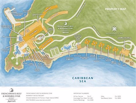 Resort Map Marriott Frenchmans Reef And Morning Star Usvi