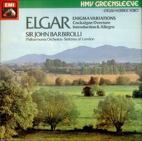 Edward Elgar Enigma Variations Etc Uk Vinyl Lp Album Lp Record 542962