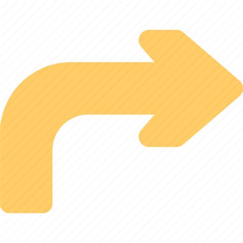 Curved Right Arrow Directional Indicator Navigation Right Turn