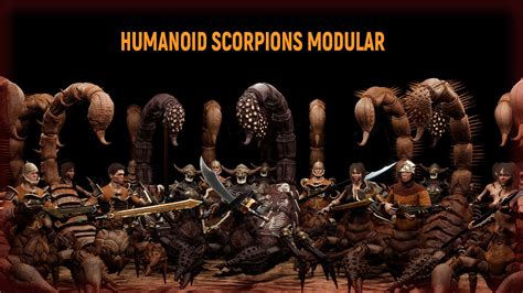 3d Model Humanoid Scorpions Vr Ar Low Poly Cgtrader