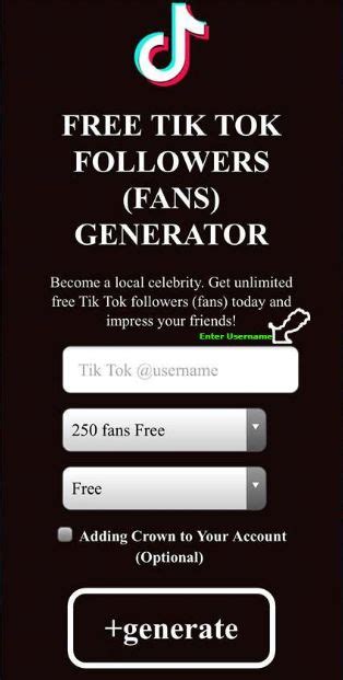 Our followers trial package is 100% free the first time for every new account. @TikTok@ Fans and Followers Generator | Free TikTok ...