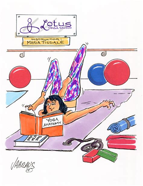 Yoga Cartoon Funny Gift For Yoga Instructor