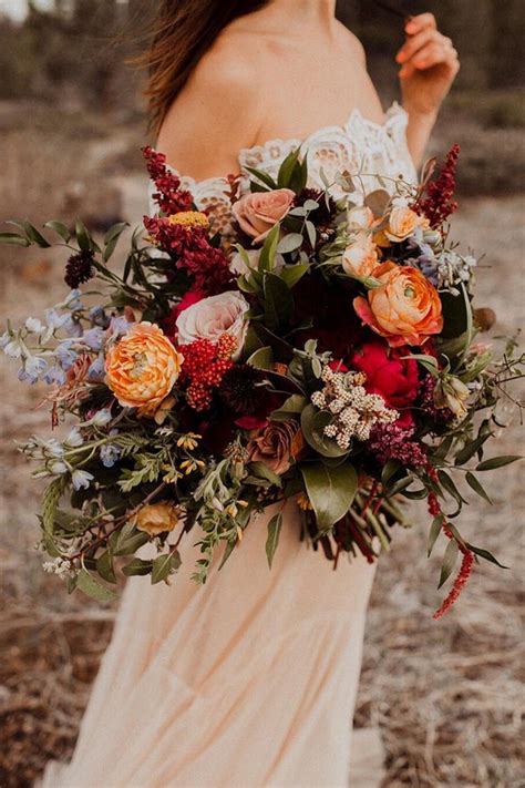 20 Rust Burnt Orange Fall Wedding Bouquets Roses And Rings