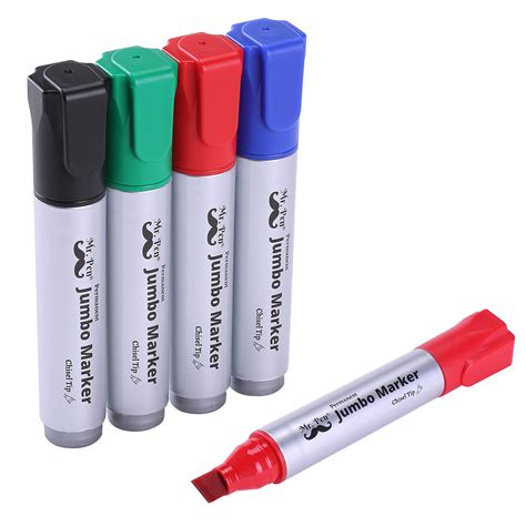 Buy Mr Pen Jumbo Permanent Markers 4 Pack Assorted Color Chisel