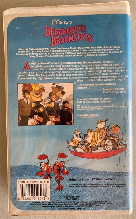 Disneys Bedknobs And Broomsticks Vhs With Clamshell Case