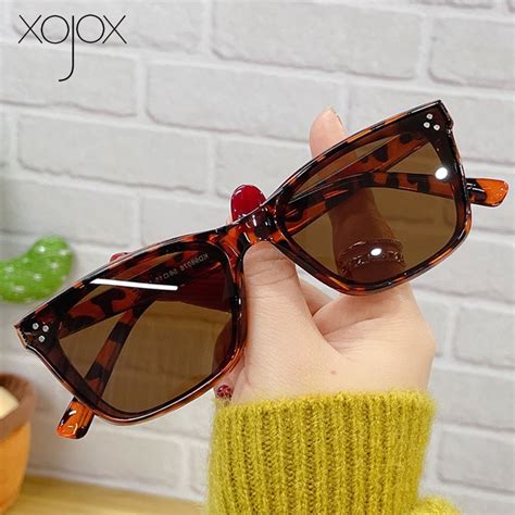 Xojox 2022 New Women S Sunglasses Men Vintage Square Sun Glasses Small Frame Outdoor Goggles Y2k