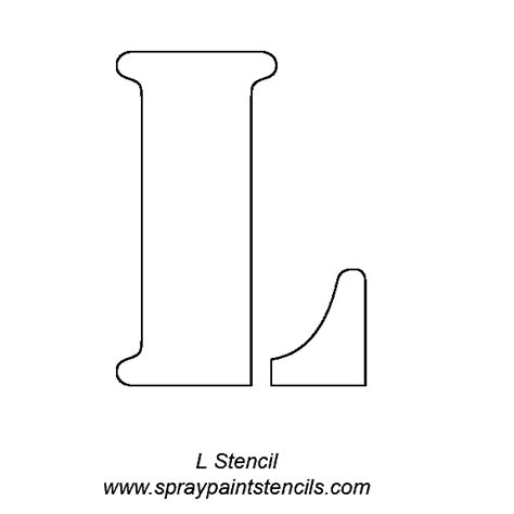 Stencil letter l cutout on full sheet of paper. Alphabet Letter Stencils
