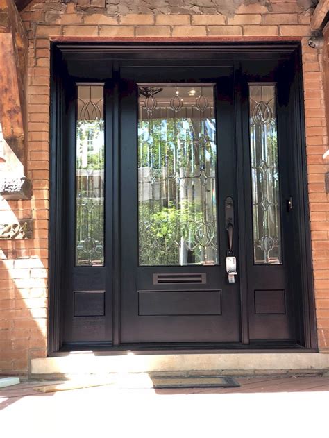 Side Light Entry Doors Amberwood Doors Inc Black Exterior Doors