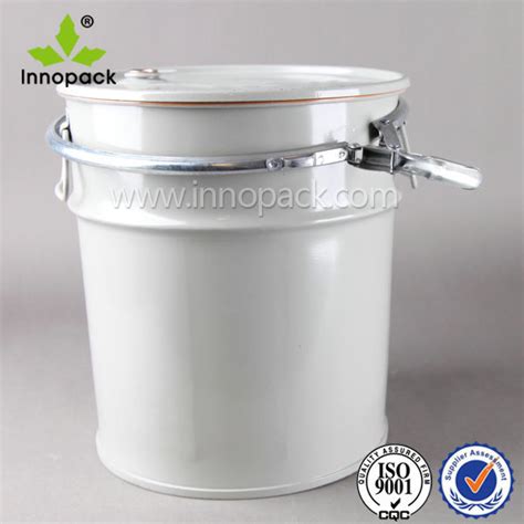 China Innopack 5 Gallon Steel Drum Metal Buckets Food Grade With Handle