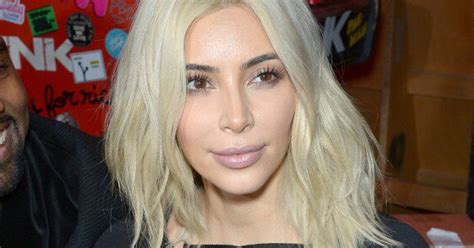 Kim Kardashian Dyes Her Hair Again To White Blond Huffpost Style
