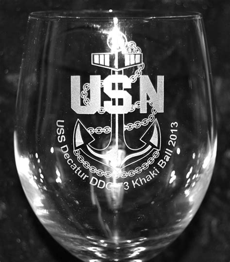Personalized Custom Logo Military Wine Glasses