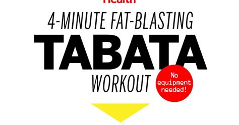 A 4 Minute Tabata Workout For People Who Have No Time Health And Wellness
