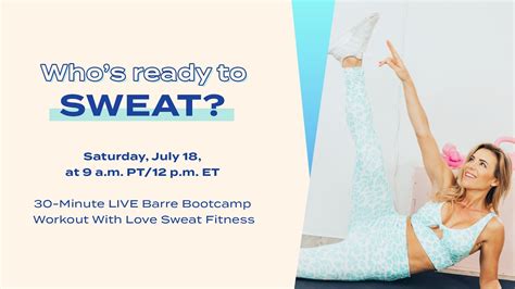 30 Minute Live Barre Bootcamp Workout With Love Sweat Fitness On July 18th Youtube