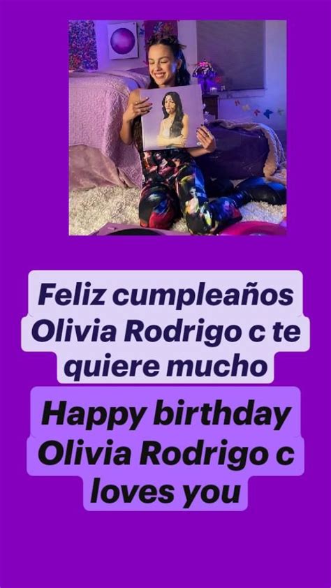 Feliz Cumpleaños Olivia Rodrigo C Te Quiere Mucho Happy Birthday Olivia