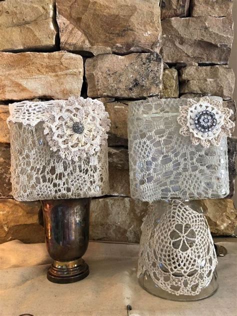 Diy Unique Lace Candle Holders Lace Candles Candle Holders Candles