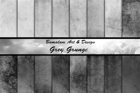 16 Grey Grunge Backgrounds Freebie Graphic By Bamalam Art And Design