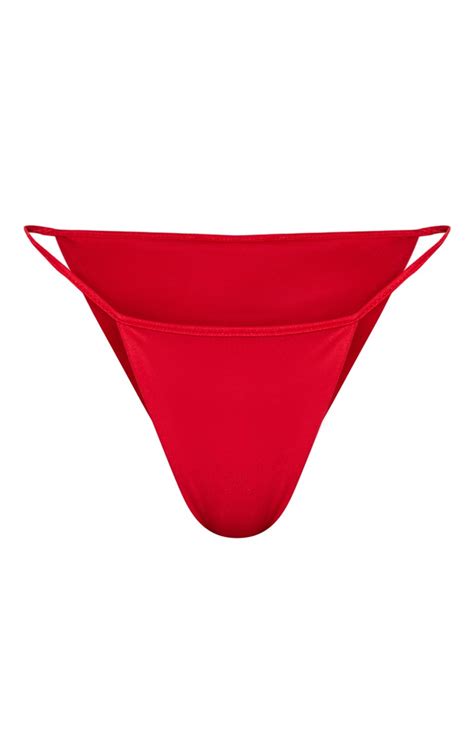 Red High Tanga Bikini Bottom Swimwear Prettylittlething