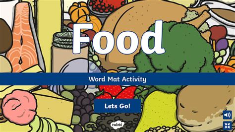 Food Interactive Word Mat Activity